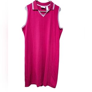 Vintage Liz Claiborne‎ Vibrant Pink Tennis Dress Size Extra Large